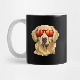 Golden retirever Dog, Dog wearing Shades Mug